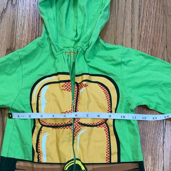 Boys Teenage Mutant Ninja Turtles 1Onesie Pajama Size 5 Green Costume - Picture 4 of 7